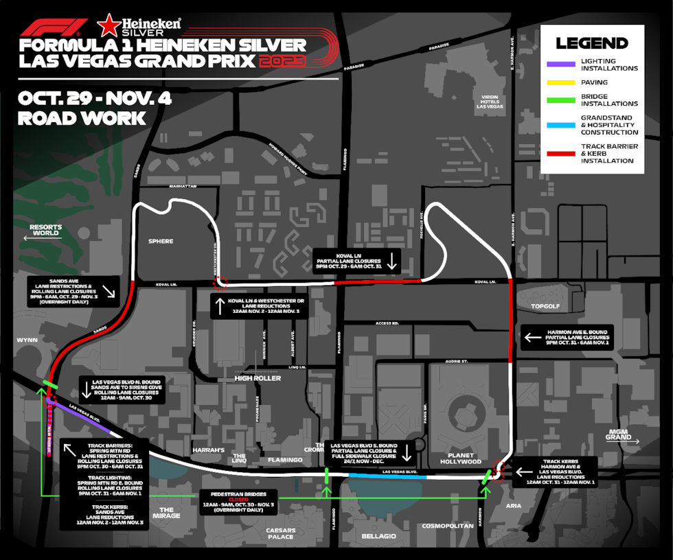 F1 road work Oct. 29-Nov. 4