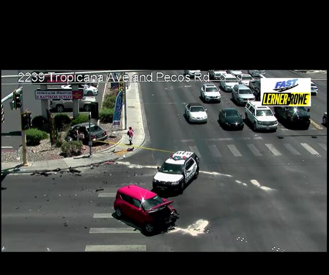 Driver in custody following crash at Tropicana, Pecos - Vimarsana News