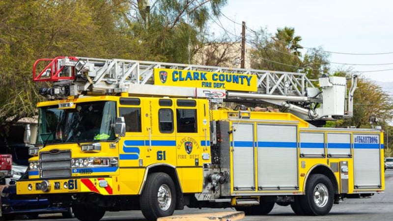 A Clark County Fire Department engine is featured on March 25, 2021.