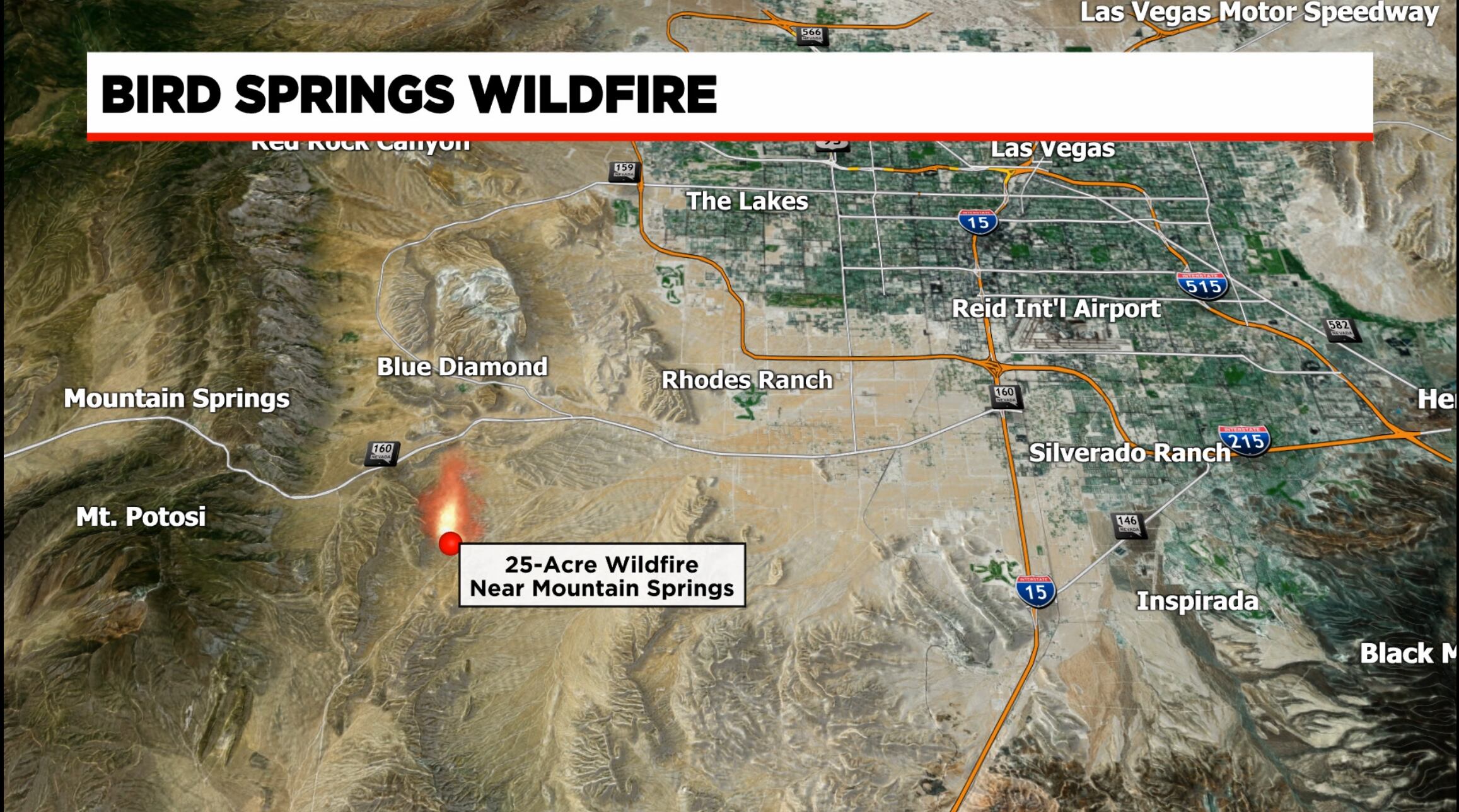 Firefighters responding to 150-acre 'human-caused' wildfire in southwest Las Vegas - Vimarsana News