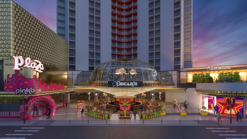 The Plaza Hotel & Casino's four projects will change its iconic front façade.