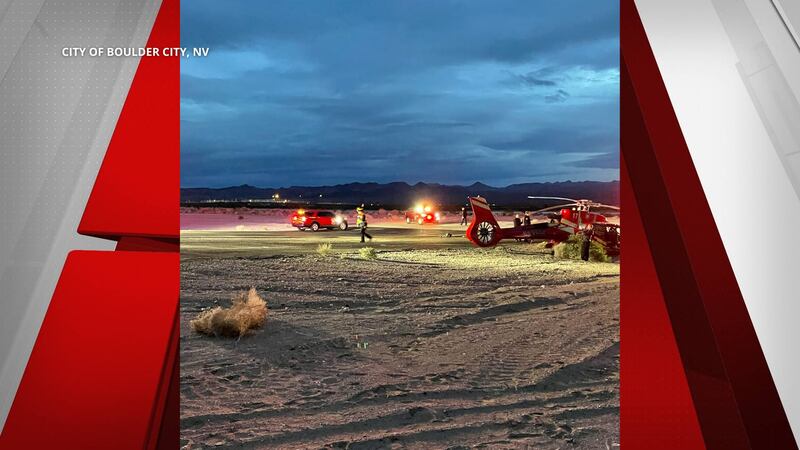 Helicopter makes hard landing at Boulder City Airport injuring 7 people on board