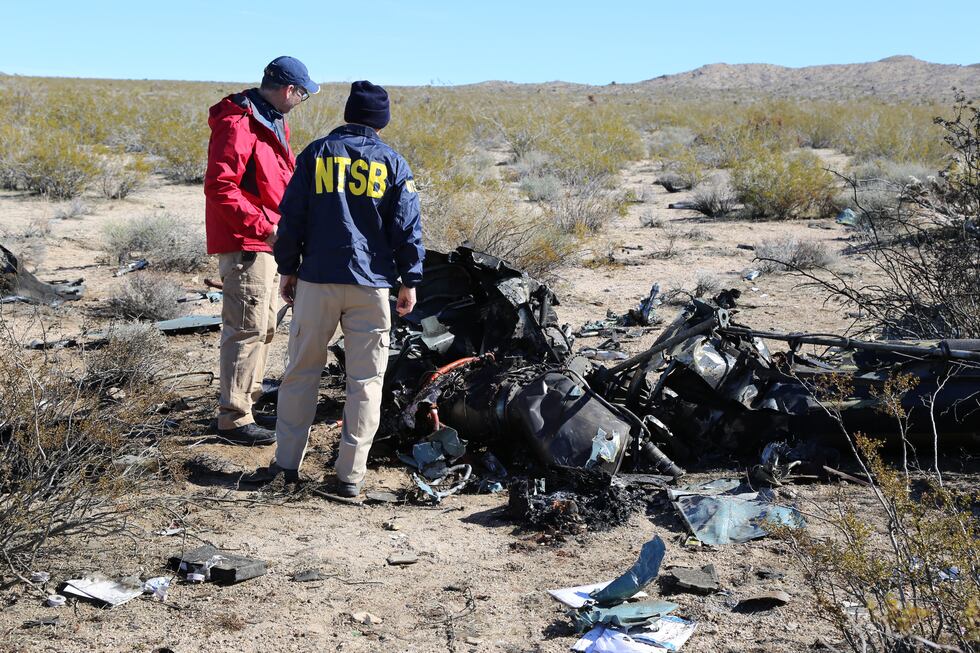 The National Transportation Safety Board has released photos of the helicopter crash that...