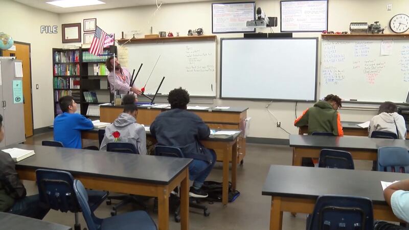Students learn inside a classroom