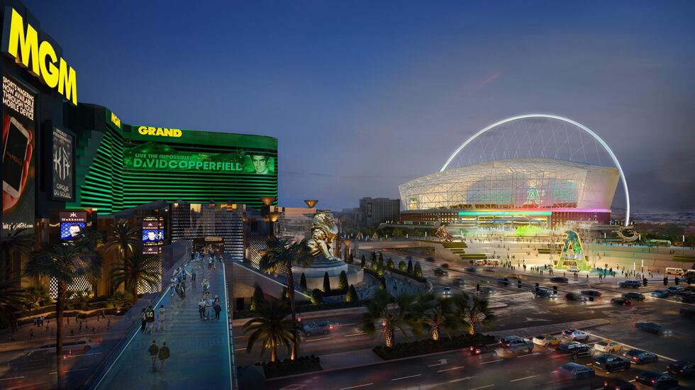 A's rendering of potential Las Vegas Strip ballpark