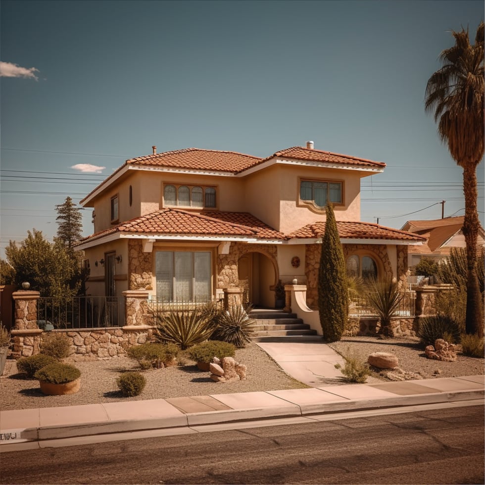 An AI rendering of a "typical home" in Nevada