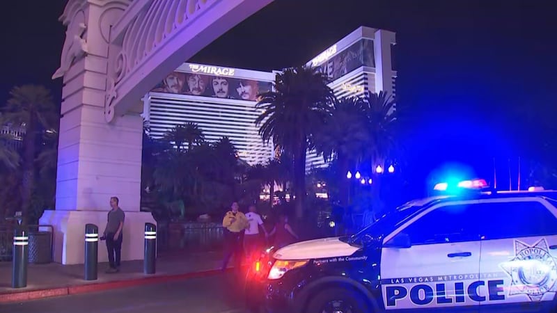 Heavy police presence at Mirage Hotel following shooting