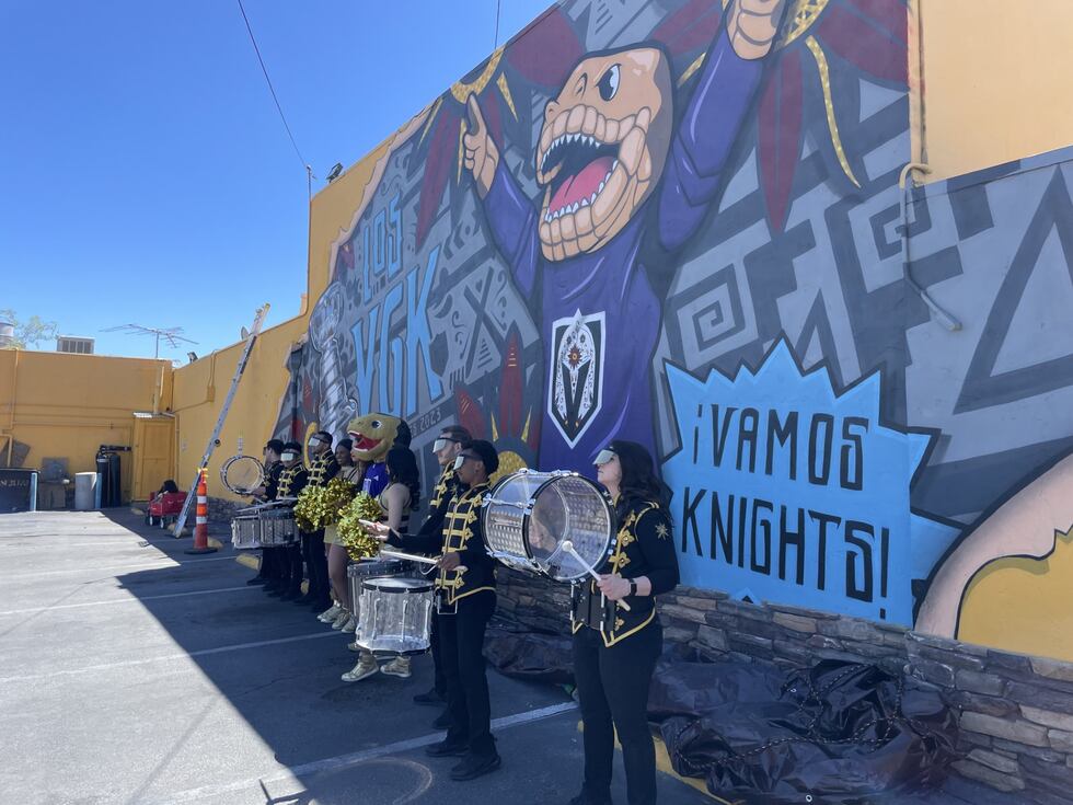 In the Arts District in downtown Las Vegas, the Vegas Golden Knights unveiled a new "LosVGK"...