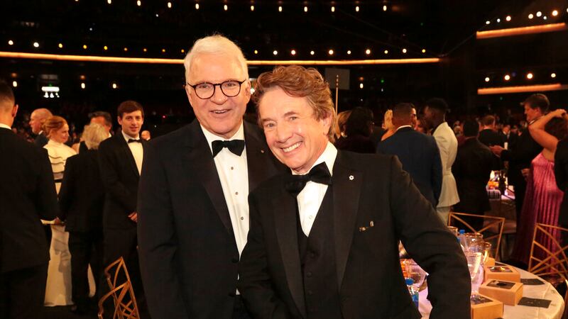 Steve Martin, left, and Martin Short at the 74th Emmy Awards on Monday, Sept. 12, 2022 at the...