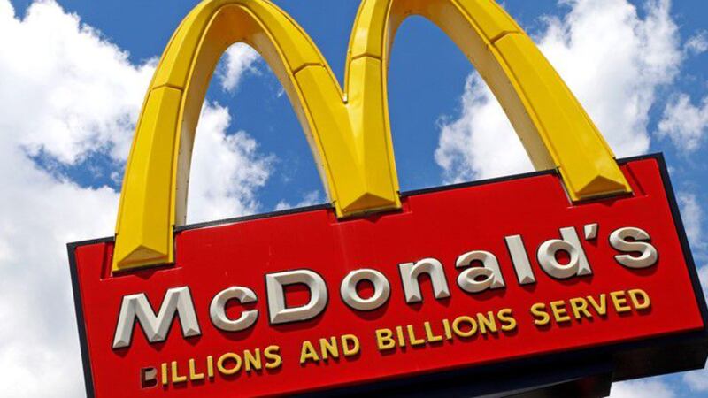 FILE - McDonald's sign