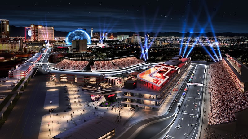 Rendering of F1's Las Vegas Grand Prix track