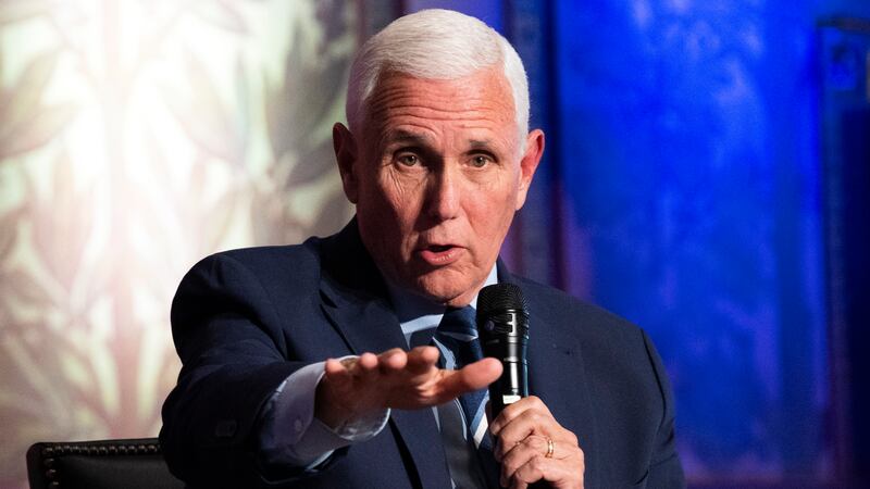 Republican presidential candidate and former Vice President Mike Pence speaks, Tuesday, Oct....