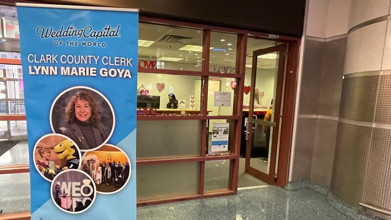 A temporary office for Clark County will grant marriage licenses at the airport from 8 a.m. to...