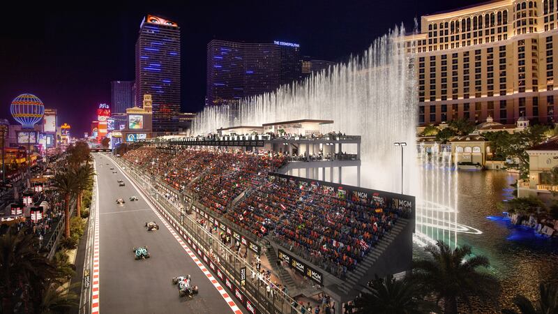 Grandstand to be build on lake at Bellagio for F1's Las Vegas Grand Prix