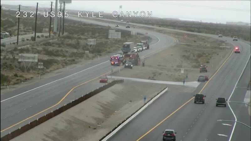 Fatal crash near US 95, Kyle Canyon on March 21, 2023.