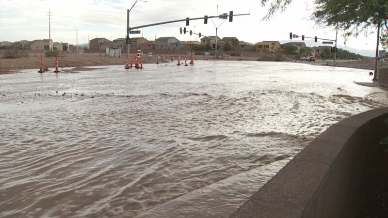 Monsoon rain leads to flooding in some areas of the Las Vegas valley