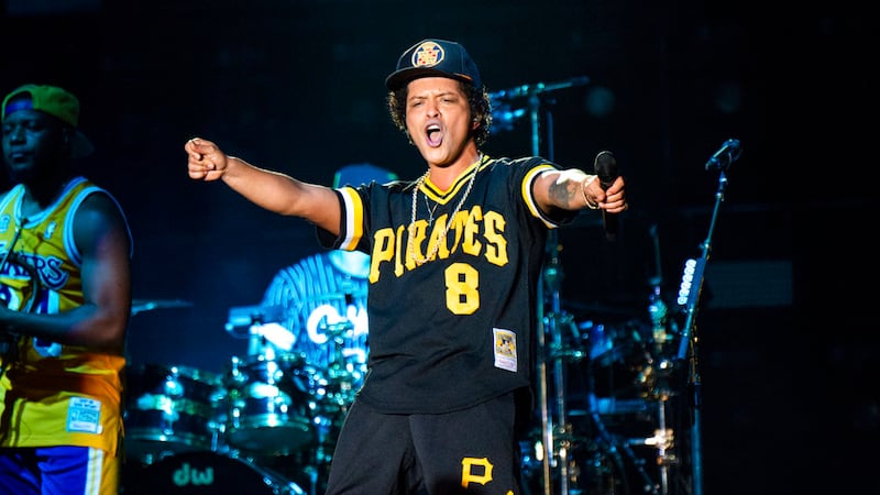 Bruno Mars performs at the Bottle Rock Napa Valley Music Festival at Napa Valley Expo on May...