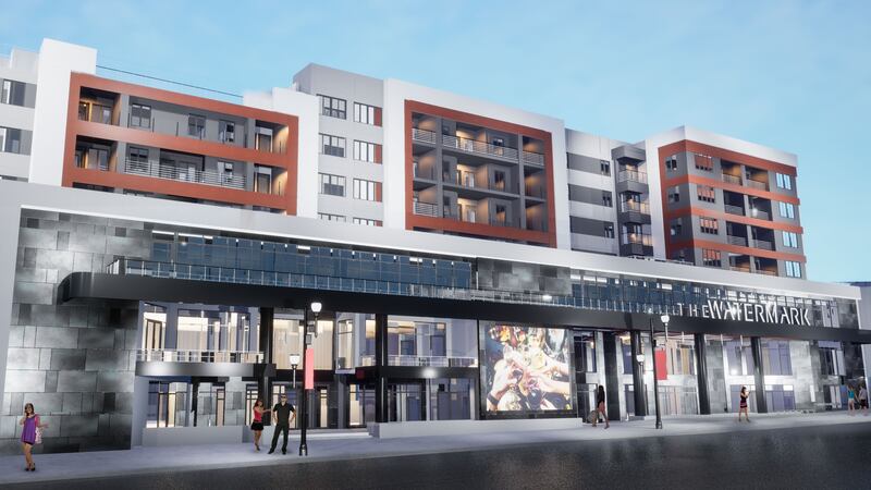 Rendering of Watermark development on Water Street in Henderson.