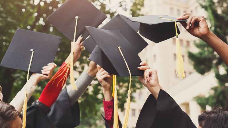 Student graduation caps