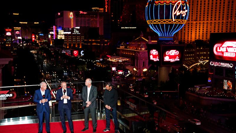Greg Maffei, Liberty Media president and CEO; Stefano Domenicali, president and CEO of Formula...