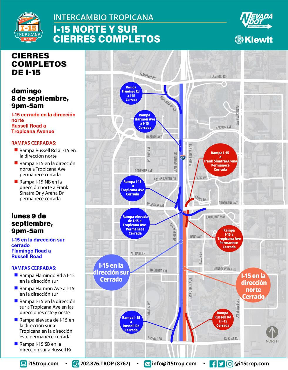 The Nevada Department of Transportation is set to fully close I-15 ramps overnight to work on...