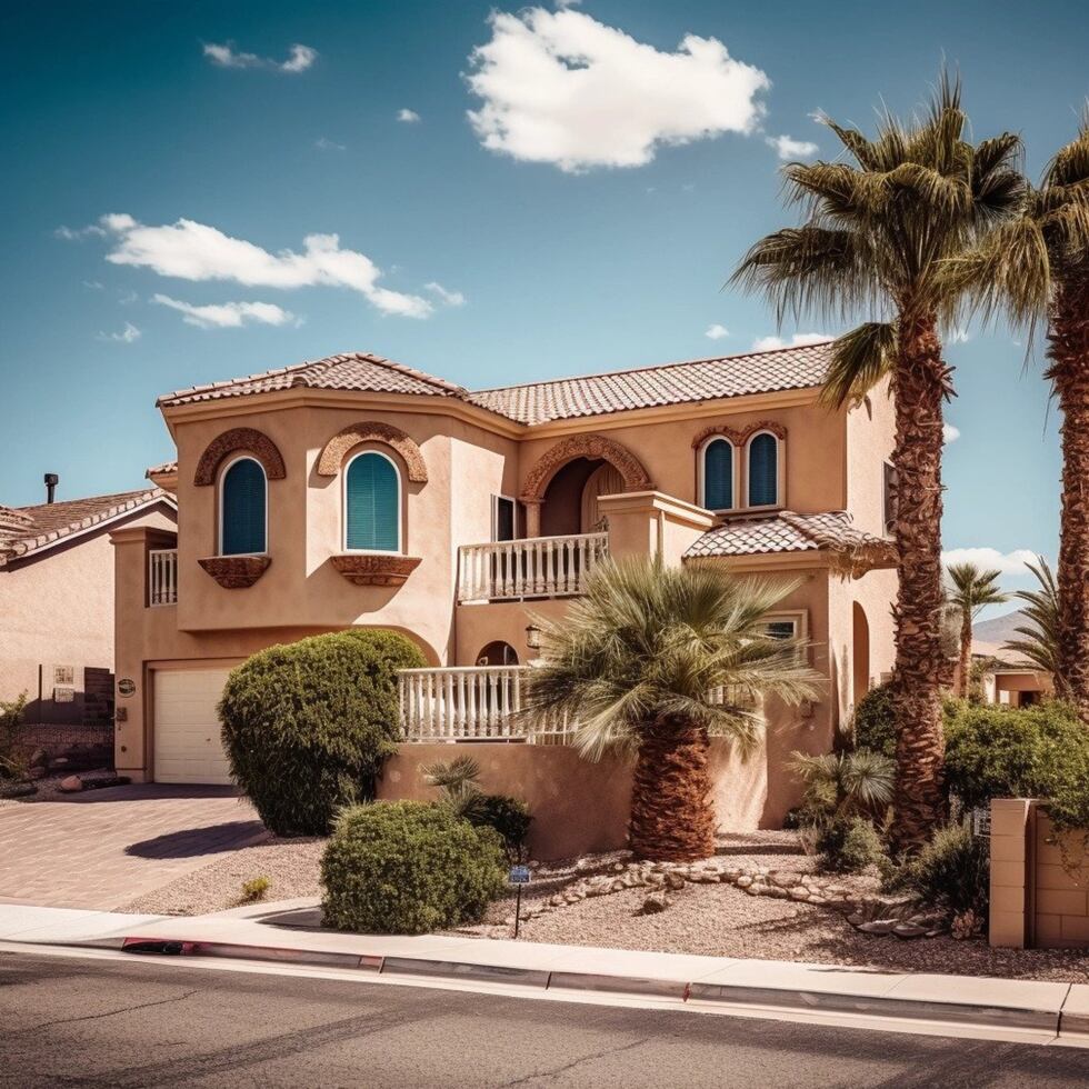 An AI rendering of a "typical home" in Las Vegas