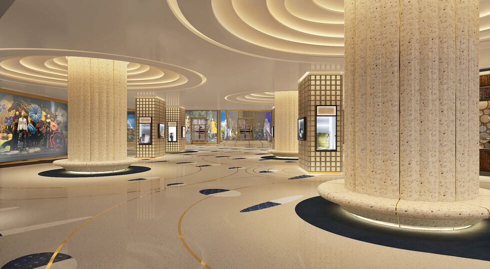 Rendering of Fontainebleau's retail space on Las Vegas Strip