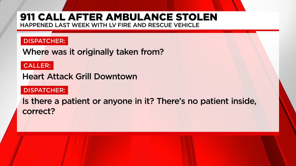 FOX5 obtained the 911 calls detailing a conversation between a Las Vegas police dispatcher and...