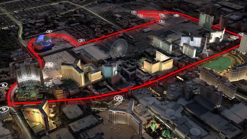 Formula One track in Las Vegas