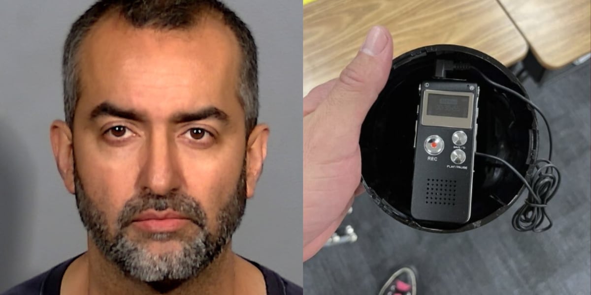 Photo shows apparent recording device in smoke detector at Las Vegas elementary school Photo shows apparent recording device in smoke detector at Las Vegas elementary school