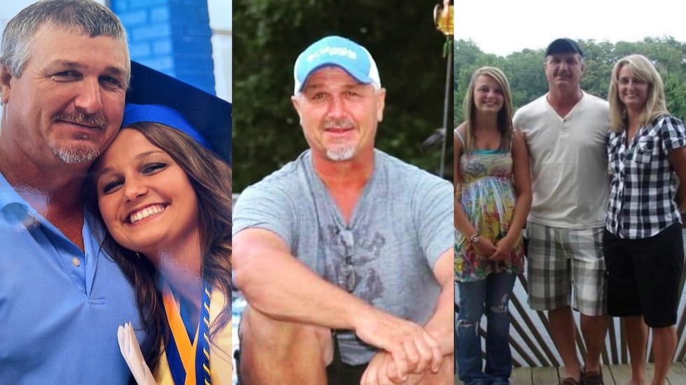 Larry Duane Parris, his daughter Kelsi and wife Donna.