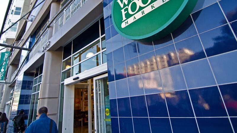 The exterior of Whole Foods is seen in San Francisco, California.