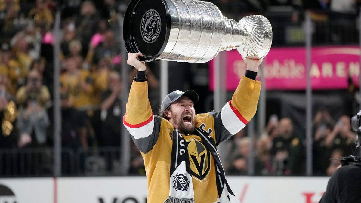 Golden Knights raise Stanley Cup banner, beat Kraken 4-1 in opener